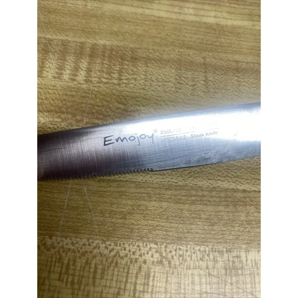 Set Of 8 Emojoy High Quality Durable German Stainless Steel Serrated Steak Knife